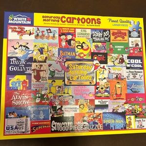 White Mountain 1000 piece puzzle. Saturday Morning Cartoons